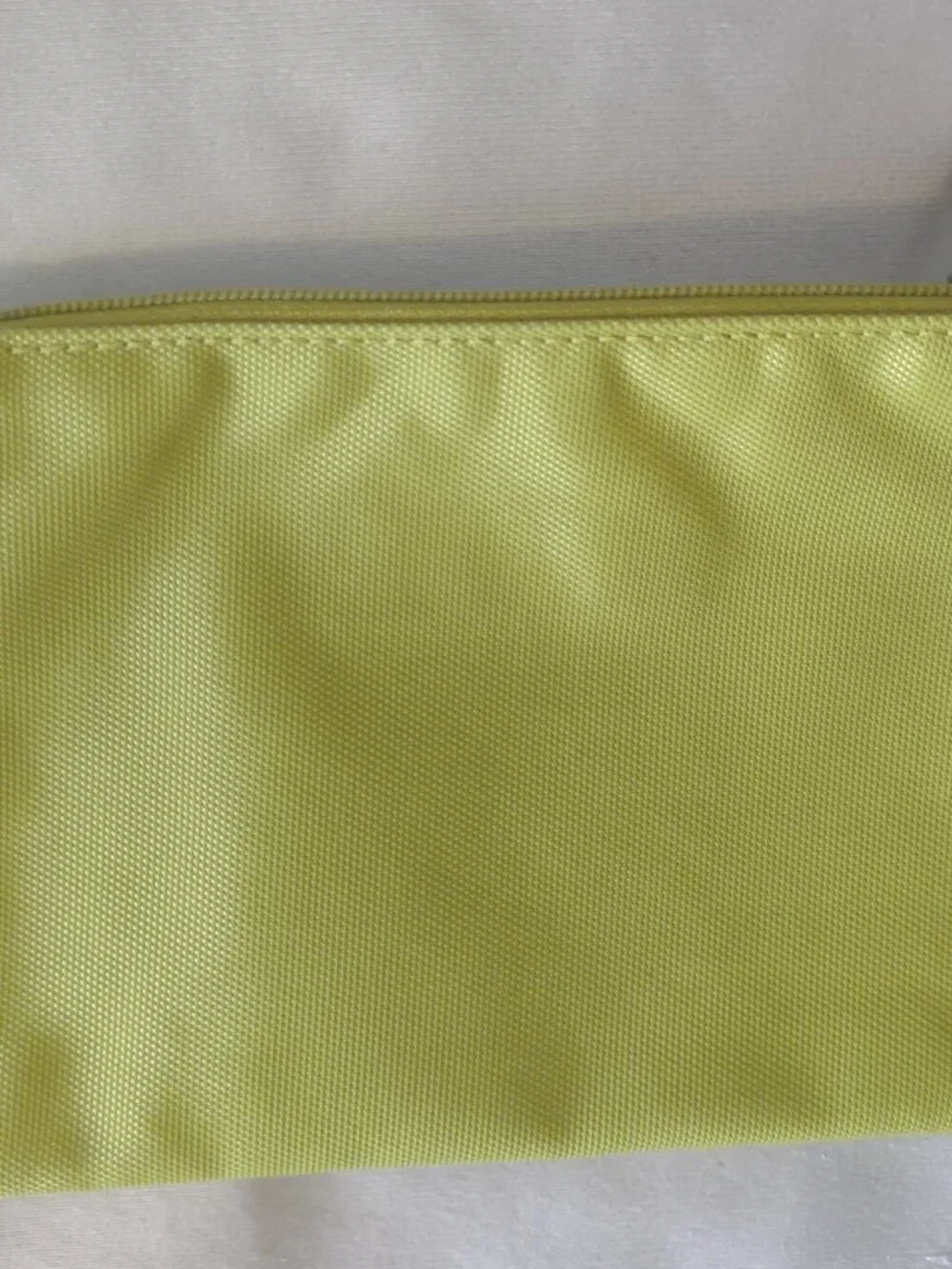 Tumi Zip Pouch Small Toiletry Makeup Zippered Bag Lime Green With Blue Lining
